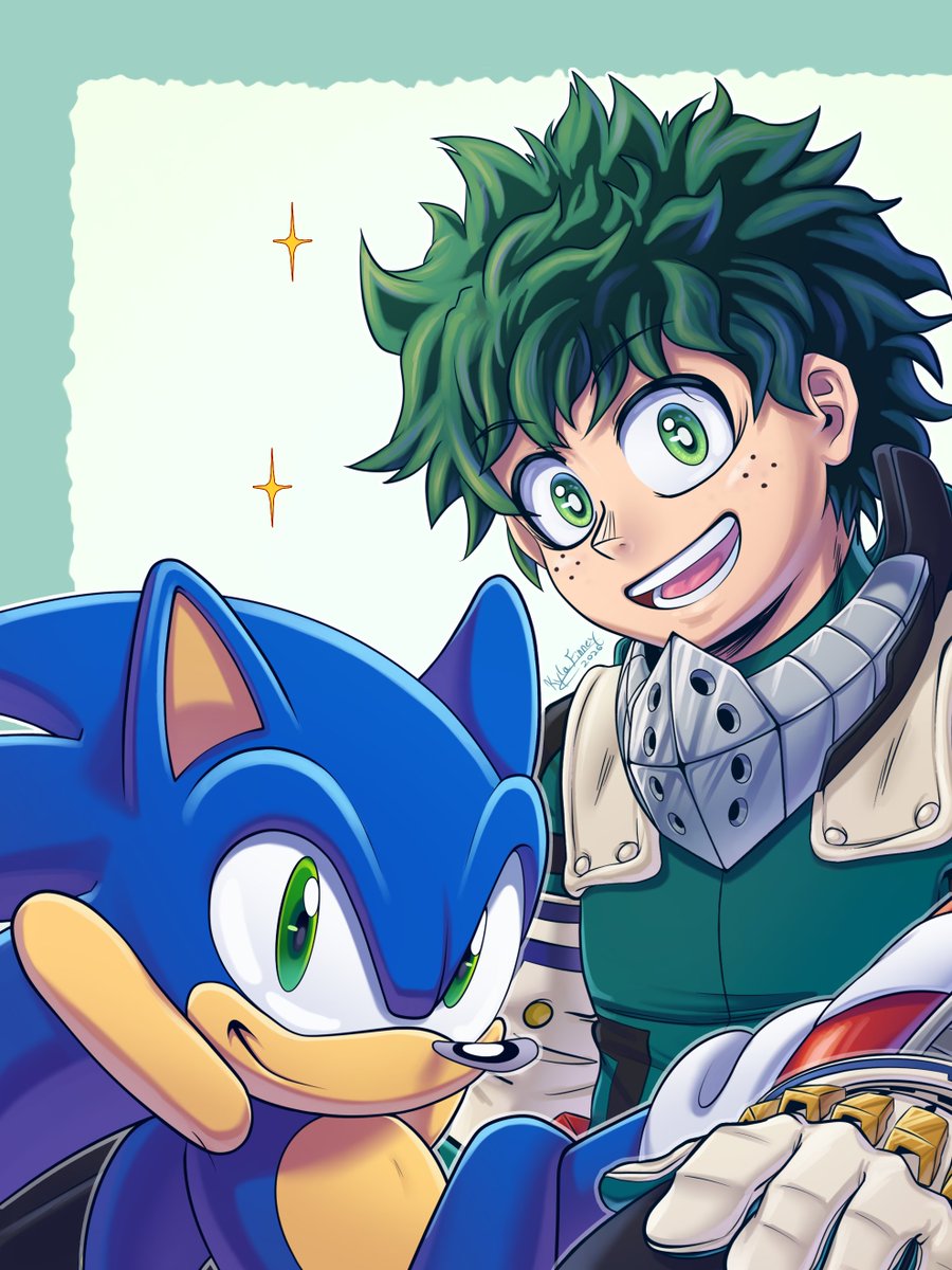 SailorSonicX's tweet photo. Sketch vs. render

I did not like how Sonic's face looked in the initial sketch later on before I redrew it, lol.  I didn't realize how Deku improved in the lineart!

I had played around with various things for the BG...but I was afraid of it getting cluttered and kept it simple. https://t.co/DEVf5YJfV6