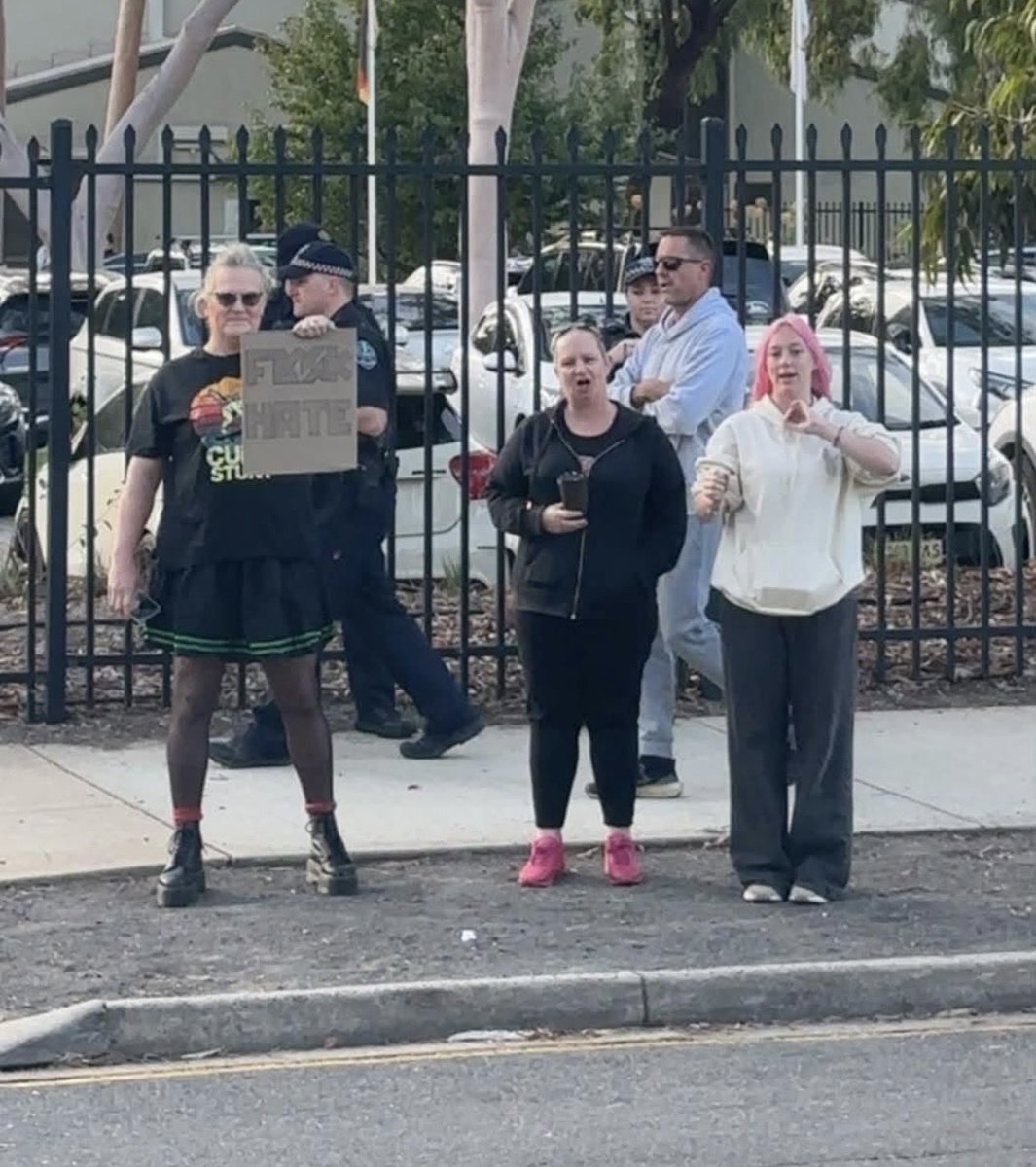 TruthtellerADL's tweet photo. WOKE up Adelaide (Groomers) 

This is why all parents must remain vigilant. These type of people are coming for your kids. They want you to be and think like them, you can see right here again. 

Extremely dangerous attitudes to have around young minds. Especially children that aren’t your own. 

As we’ve seen before, when you defend your own 4 year old child. Trans ACTIVISTS even arrive at kindergartens and primary schools to fight against you. 

When you’re willing to chuck a skirt on and dye your hair blue, you really have to question the decision making abilities and ultimately their mental capacity. 

After all, these people do vote for The Greens SA and Australian Labor Party, so something’s not right there already! 

#LeaveOurKidsAlone #2genders #blowflies #Leftards #phasingout