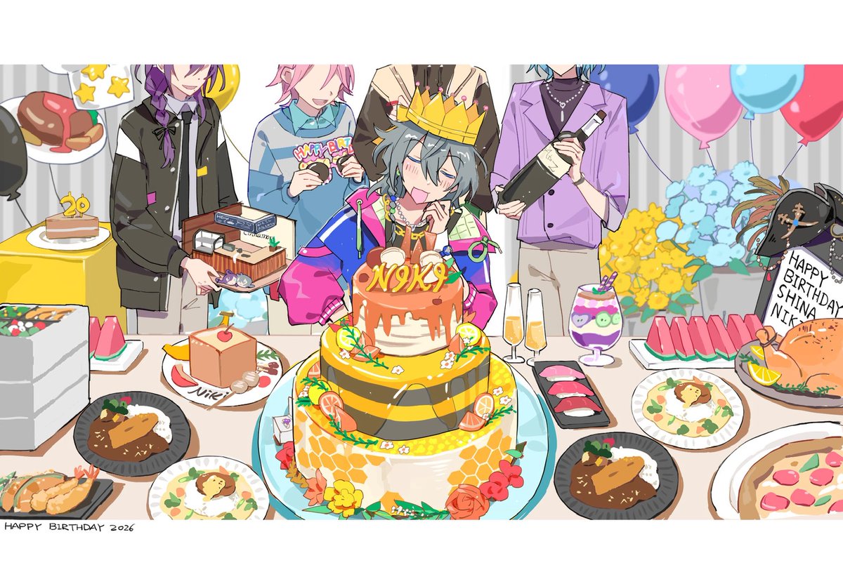 saezu_nmn's tweet photo. 遅刻してしまったが、ニキくん誕生日おめでとう🎂🎉🎊 https://t.co/URSH4RYeoQ