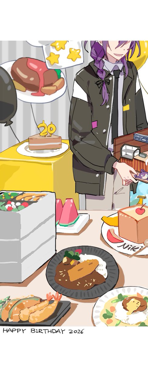saezu_nmn's tweet photo. 遅刻してしまったが、ニキくん誕生日おめでとう🎂🎉🎊 https://t.co/URSH4RYeoQ