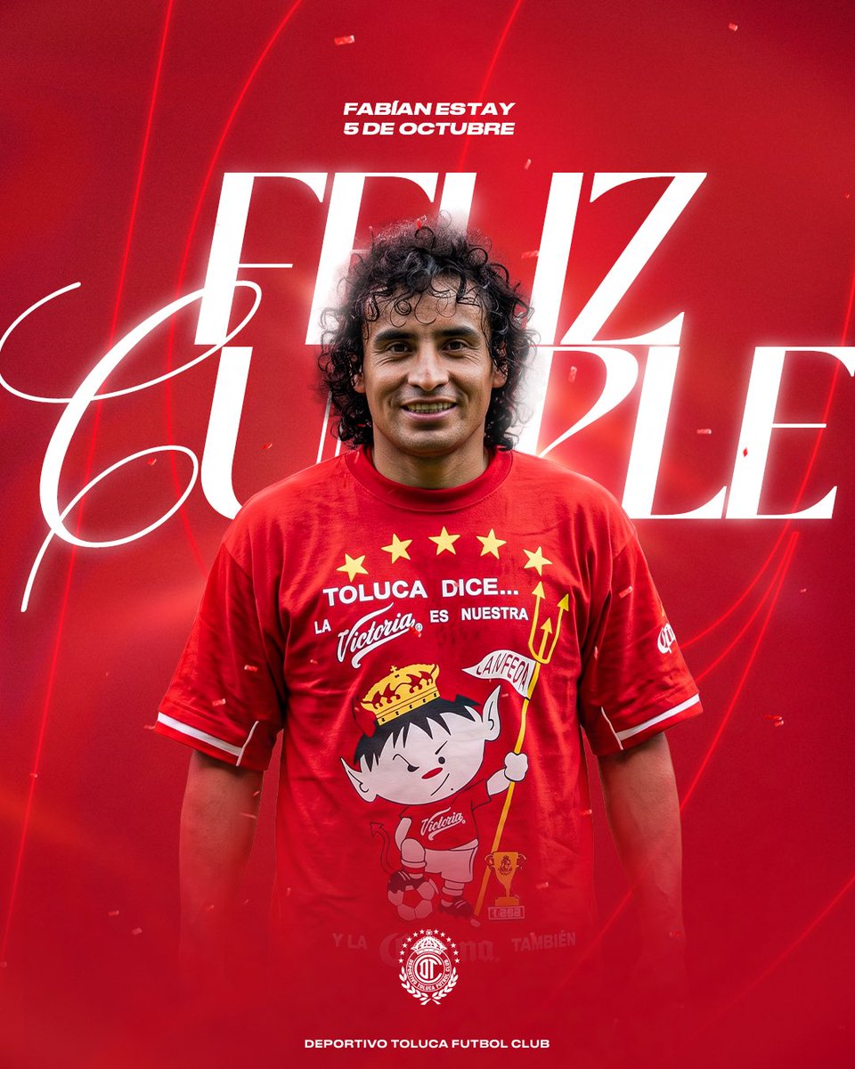 TolucaFC's tweet photo. De los que hicieron historia 👹🏆

¡Feliz cumple, @FABIANESTAY10! 🎂 https://t.co/dXYn1QMmRq