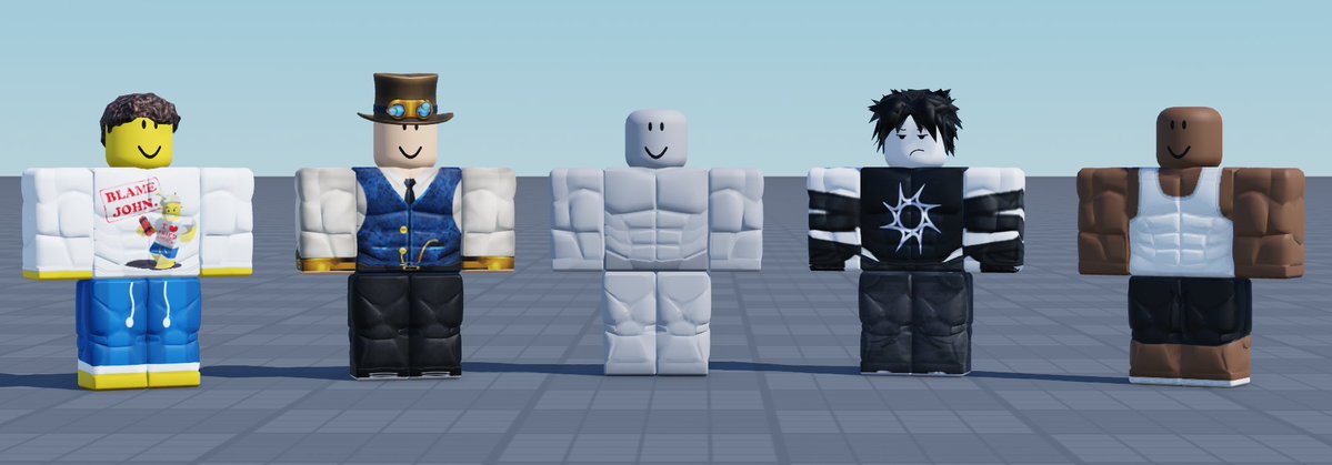 ClocksetY's tweet photo. Buff/Muscular Blocky Bundle is out now!  

Get it here:  https://t.co/8EPr8VNyKF

#Roblox #RobloxDev #RobloxUGC https://t.co/bcawqmGxV3