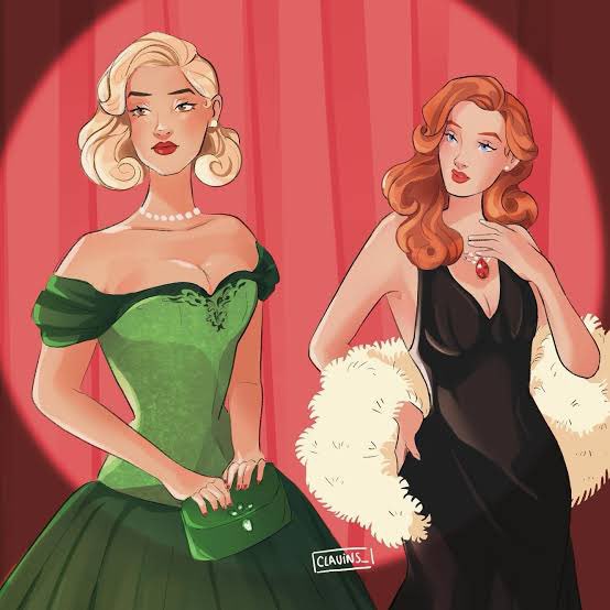 marceebubbs's tweet photo. OH IT’S EVELYN AND CELIA INSPIRED OKAY I GET IT NOW 💚🖤

#CHANELSS27xLenaMiu
#LalinaLena #MiuNatsha 
#CHANELSpringSummer #CHANEL #PFW https://t.co/OLjb7IAQ2w