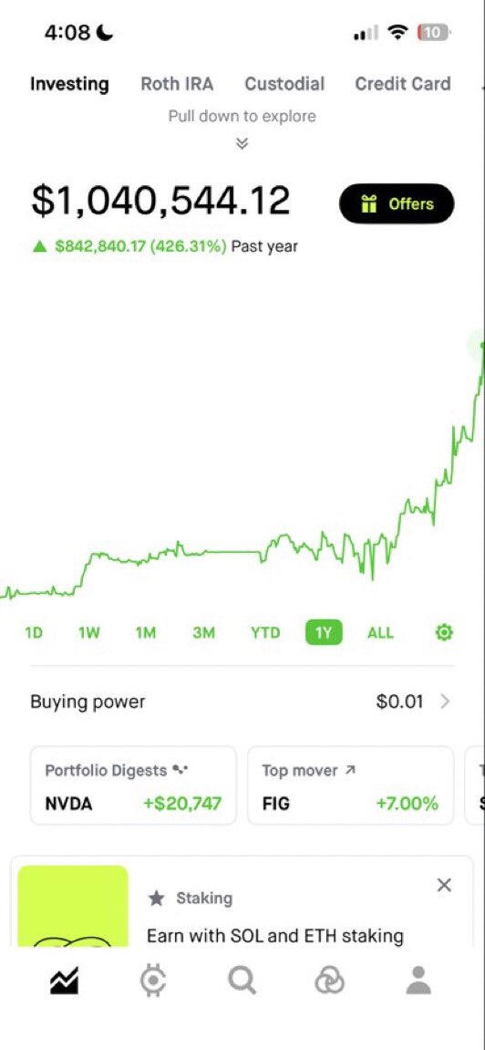 DlligentPlane_'s tweet photo. From 50k to $1 Million Trading Shares (No Options)

Hope you guys liked my Reddit post about the journey. Posting it in the replies here.

You don’t need weekly lotto calls to make serious money. Conviction, risk management, and patience matter more than most people think. https://t.co/A5CQoOkpGN