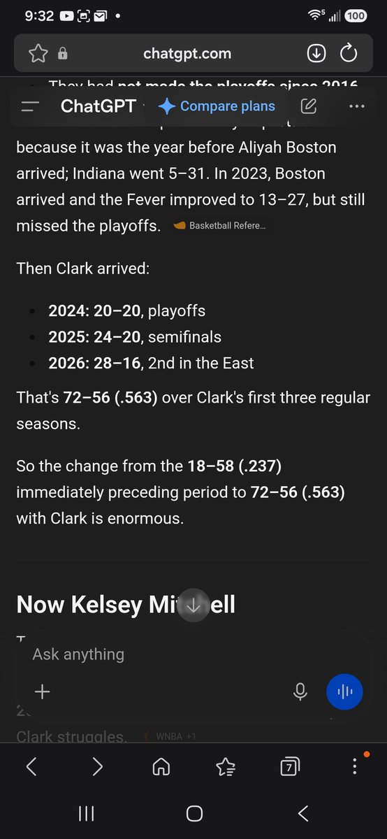 Nascar_fan9125's tweet photo. @shooter4_22 I have a genuine question, I have posted here the seasons before Caitlin arrived. Kelsey was on the team for many years. The team had back-to-back first round picks. So if she is so vital to the team, why did they start making the playoffs after Caitlin arrived? https://t.co/J4B6P4hze1