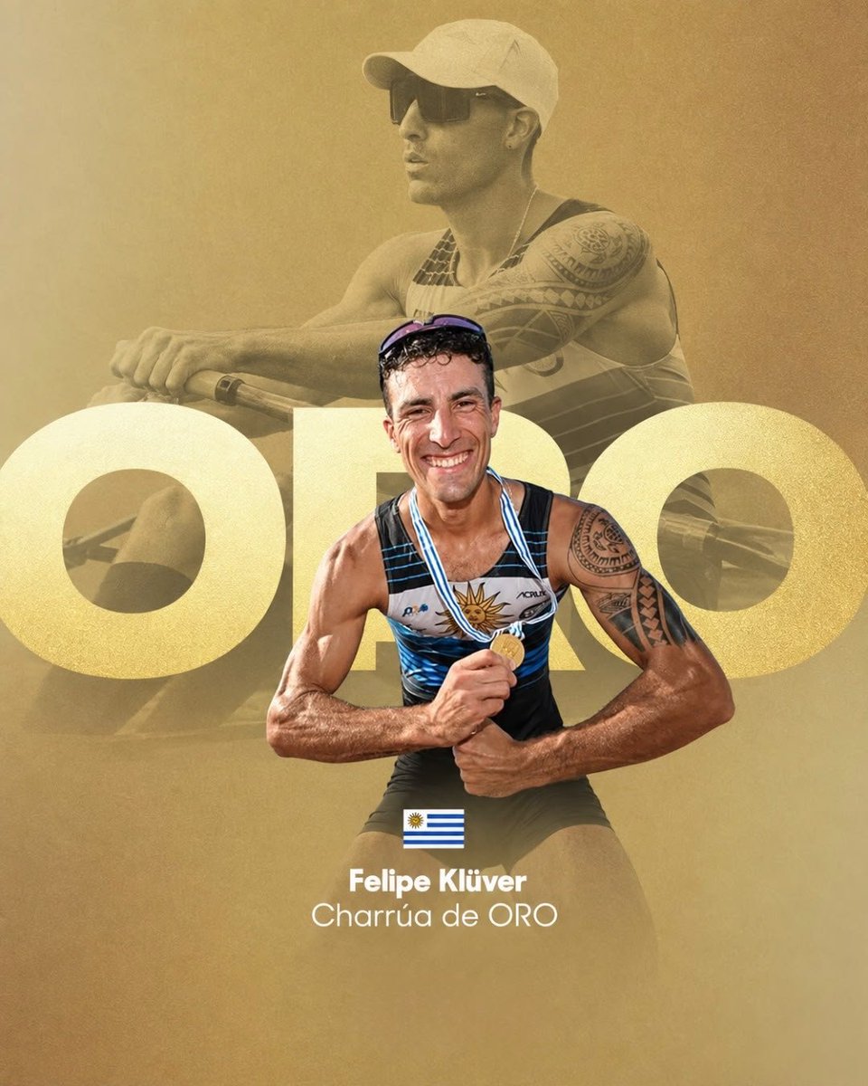 A_Cottini's tweet photo. 🏆🇺🇾 **Felipe Klüver, Charrúa de Oro 2025-2026** 🚣‍♂️

🥇 **Charrúa de Oro:** Felipe Klüver.

🥈 **Charrúas de Plata:**
🤸 Isabella Marenco — Revelación
🏃‍♀️Julia Paternain — Hazaña Deportiva
⚽ Giorgian De Arrascaeta — Mejor deportista en el extranjero
🏄 Ignacio Pignataro — Mejor performance en el exterior

🇺🇾 Repasa todos los ganadores por deporte: