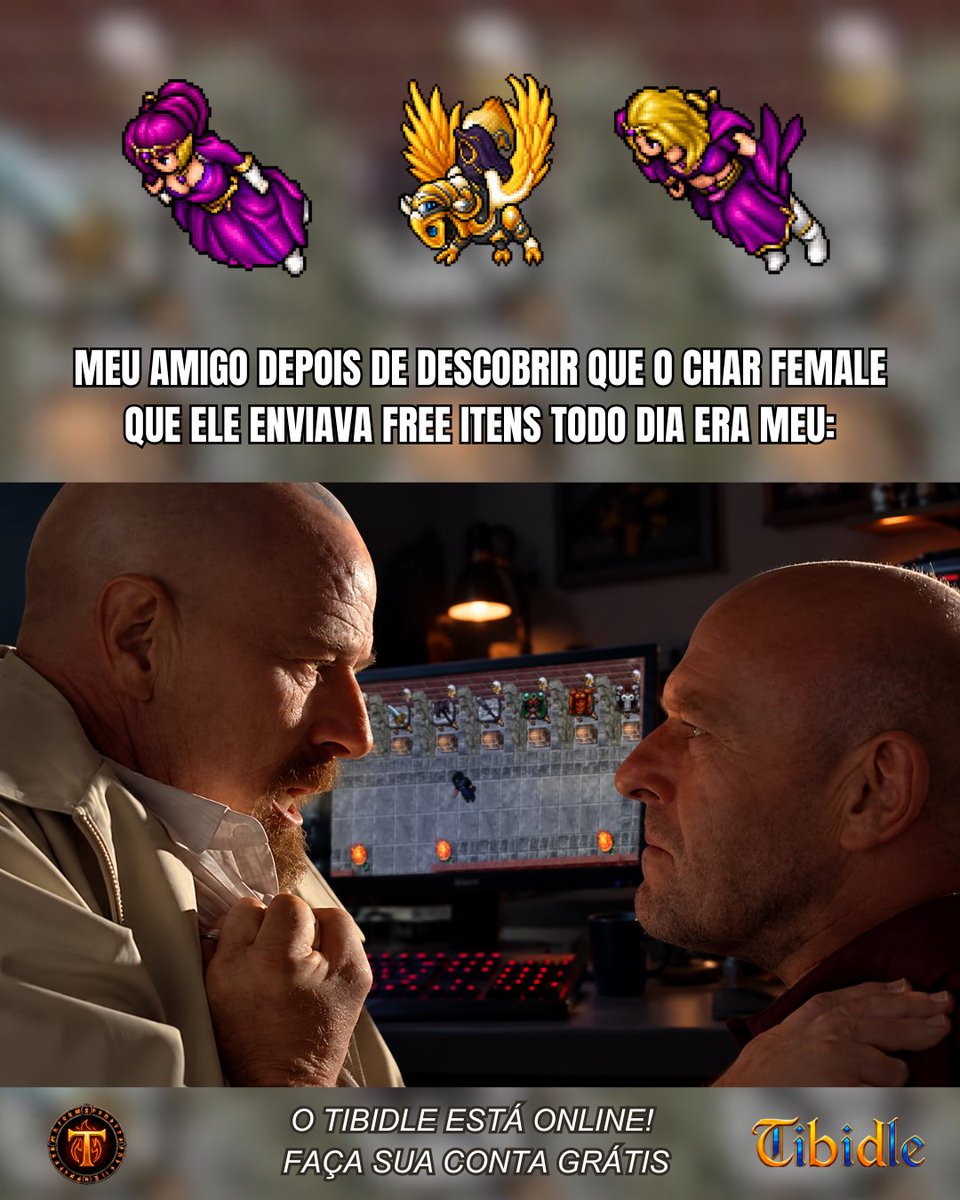 tibidle's tweet photo. E nem é meme...😂

Jogue Tibidle agora mesmo, faça sua conta e explore o mundo do tíbia na palma da sua mão 👇

https://t.co/gmEumkfiFr https://t.co/l6j4bnATwx
