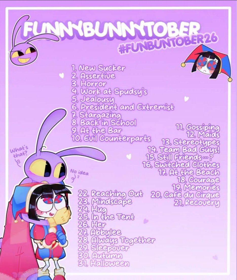 Starcatto8's tweet photo. FUNNYBUNNYTOBER | DAY 5
"Jealousy"

Jax doesn't want to share his "just stupid jester" with some "moron"

(it's based on AU, so they're humans) 
#funbuntober26 #funnybunny #tadc #fanart #sketch #jax #pomni #gummigoo https://t.co/zbxvHyNjbT