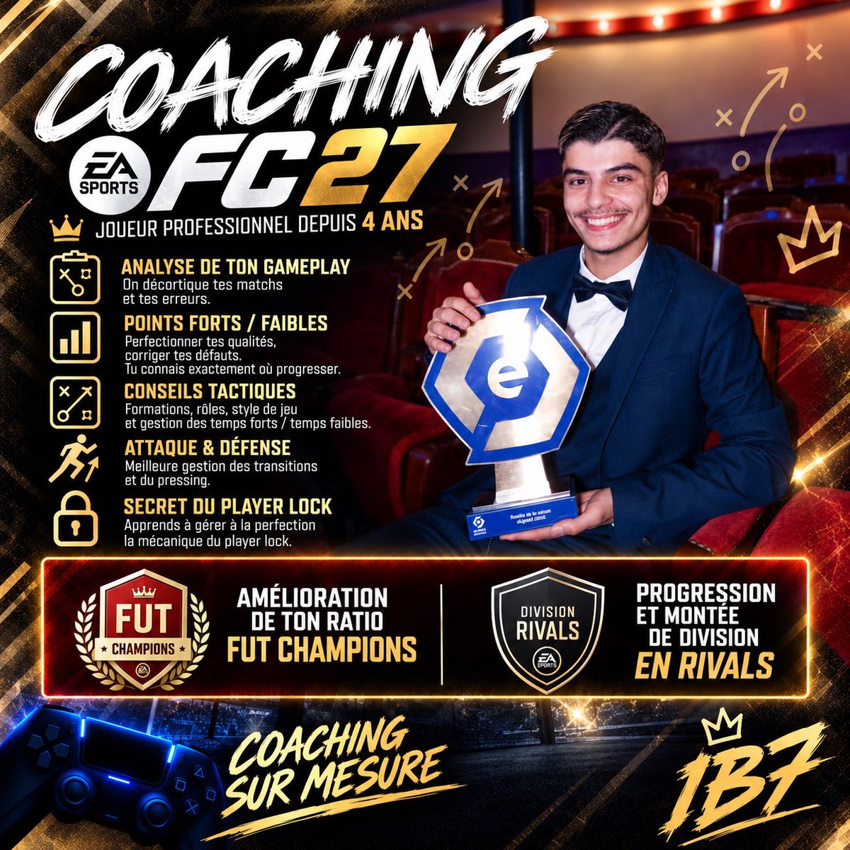 ilianbouchi_'s tweet photo. Mes coachings personnalisés sont officiellement disponibles sur FC 27 ! 🔥

Analyse du gameplay, maîtrise le Player Lock &amp; bien plus pour t’aider à passer un cap. 📈

Disponible pour les joueurs étrangers parlant anglais🇬🇧

Réservation en DM.📩 https://t.co/6kkD1tDPPj