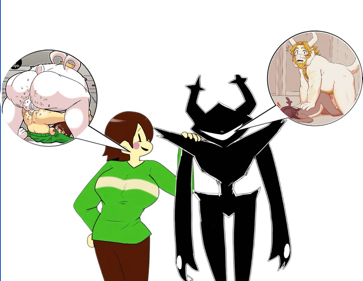King_Flower_Man's tweet photo. in a cheating mood rn 💭

Think I need a Dess and a Chara to double cuck Asriel with 😂 

Just leave a like or something if you wouldn’t mind being dmed over some bs like that lol https://t.co/9epXsyTnA5
