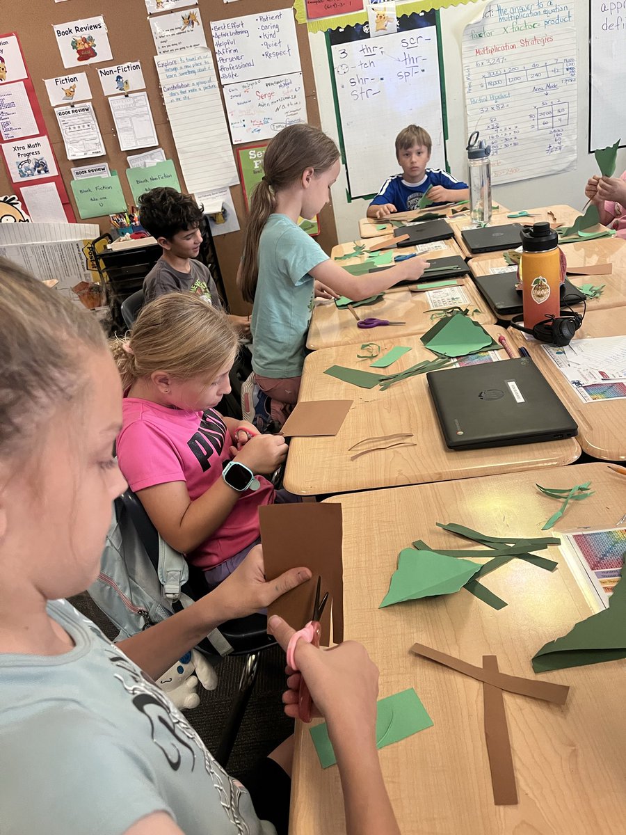 clstward1's tweet photo. Listening to directions @EPIC_academics #4thgrade 4pieces of paper, cutting rectangles, waves & an oval. Had them cut extra shapes/pieces to throw them off. They didn’t kno these were 🎃s until we glued the wavy stem on! 💗 @gcc_jsample #GCC_Charters https://t.co/Nj5BDlXoh8