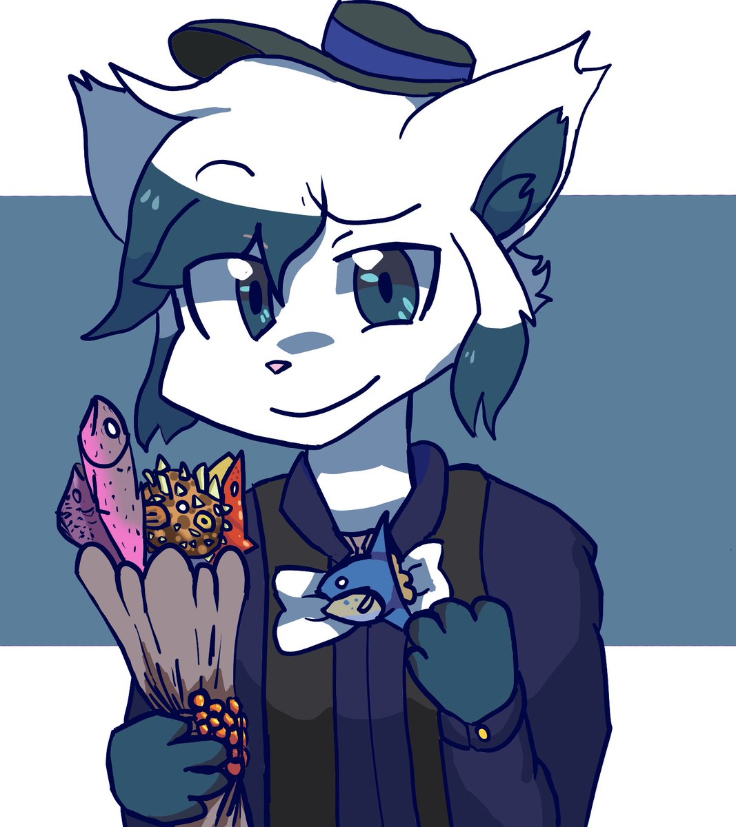 weckstone95779's tweet photo. Yonkatober Day 5 - Sweet Treat, You Made me Fall in Love

I like this gentleman yonkat. Total gentleman, holding out a fish bouquet for you (sorry for not full speedpaint, forgot mid recording, got the sketch though) https://t.co/64gvp1mNTg