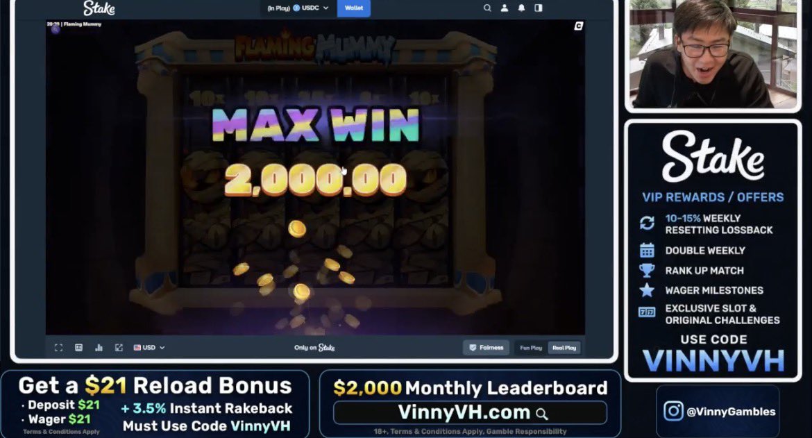 VinnyVH_Intern's tweet photo. @RealVinnyVH Just max won for 2,000$ Live on stream tune in for giveaways!

https://t.co/NeiPfSeLKc https://t.co/GlHxYy5TJm