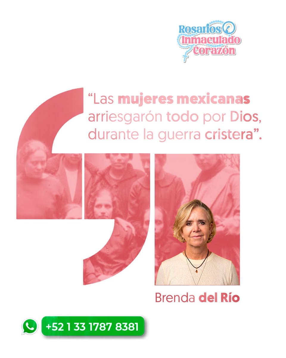 brendadelriom's tweet photo. Mira este video sobre las mujeres mexicanas Cristeras:
https://t.co/PRMAtWvSpp

Octubre es el mes del rosario: rézalo diario y trae el Reino de Cristo a la tierra.
Compra enviando mensaje al número de WhatsApp de la imagen.
#rosarios #InmaculadoCorazon https://t.co/dcTkgkXw4l
