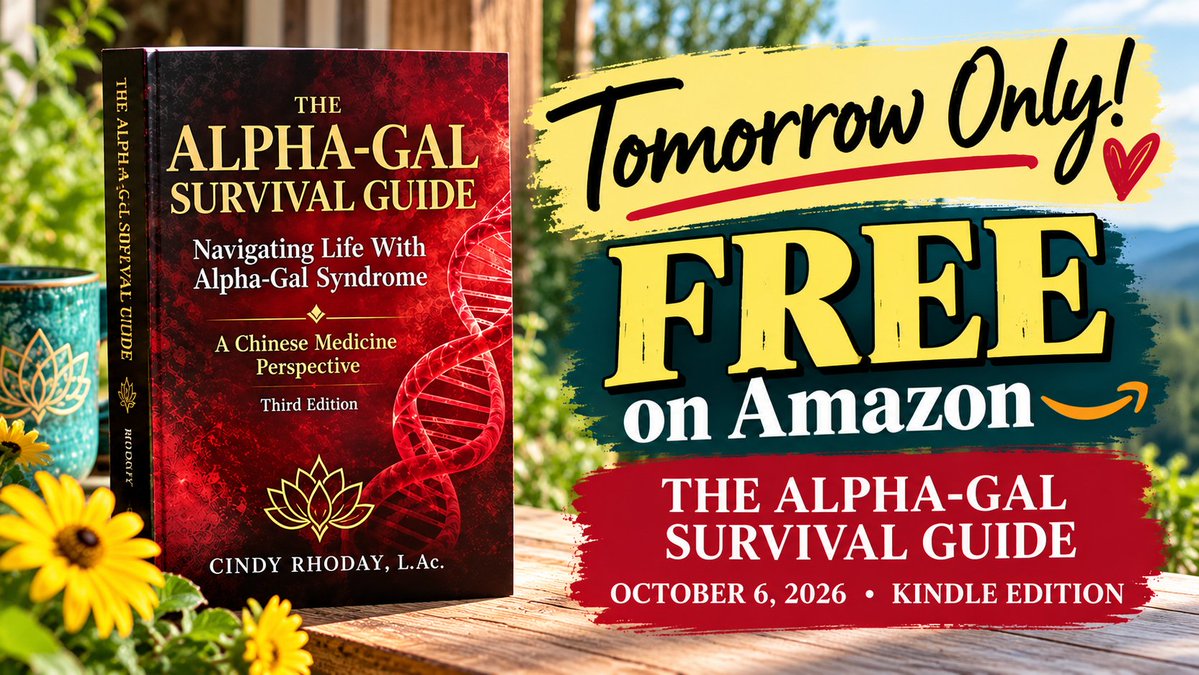 swvaacupuncture's tweet photo. TOMORROW ONLY
FREE ON AMAZON
THE ALPHA-GAL SURVIVAL GUIDE
OCTOBER 6 • KINDLE
#alphagalsyndrome #AGS #alphagal https://t.co/0QwtT654Fg