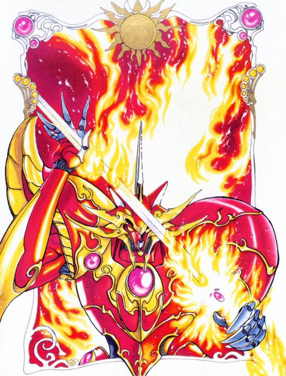 nwgE2R1Bg029028's tweet photo. レイアースのリメイク版 
魔神達の装飾等が豪華になってましたが、この画像集の絵がモデルになってるんでしょうね👍 https://t.co/3nqWTPJe3N