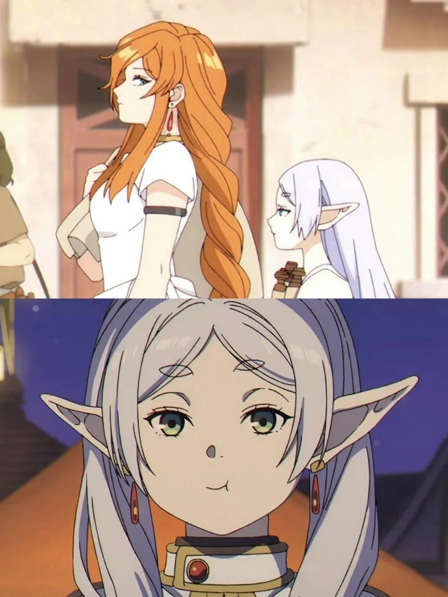 Anime_Unseen's tweet photo. I just noticed Frieren uses earrings similar to Flamme's and I think it is neat https://t.co/OXvFMqhGDU