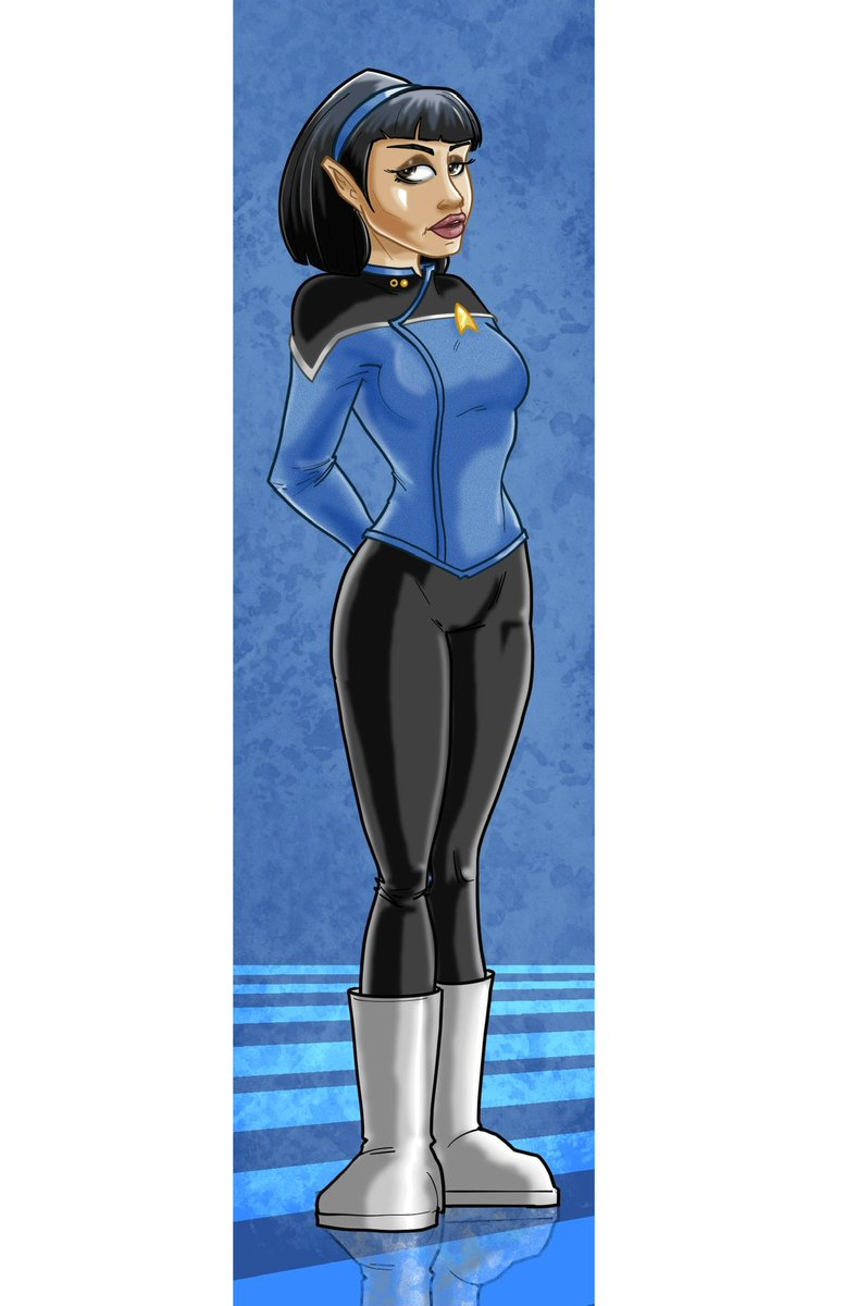 Doodlebags's tweet photo. Rendered version of #tlyn the #vulcan from #startreklowerdecks digital #illustration https://t.co/OGnH6b7jlu