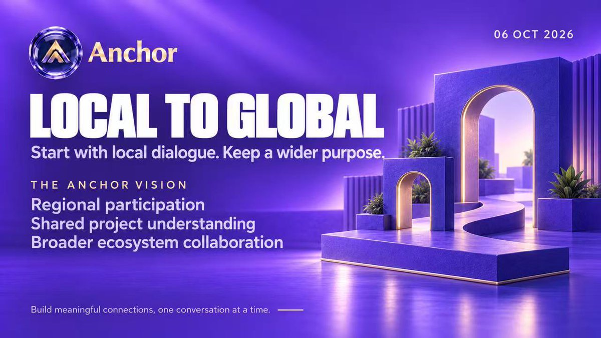 GoldchainWeb3's tweet photo. Anchor's vision links regional participation with a wider digital economy. Local learning and community dialogue are starting points for that ambition.

Connect the everyday conversation to the long-term purpose.

#Anchor #Web3 https://t.co/ixp1KeOUIr