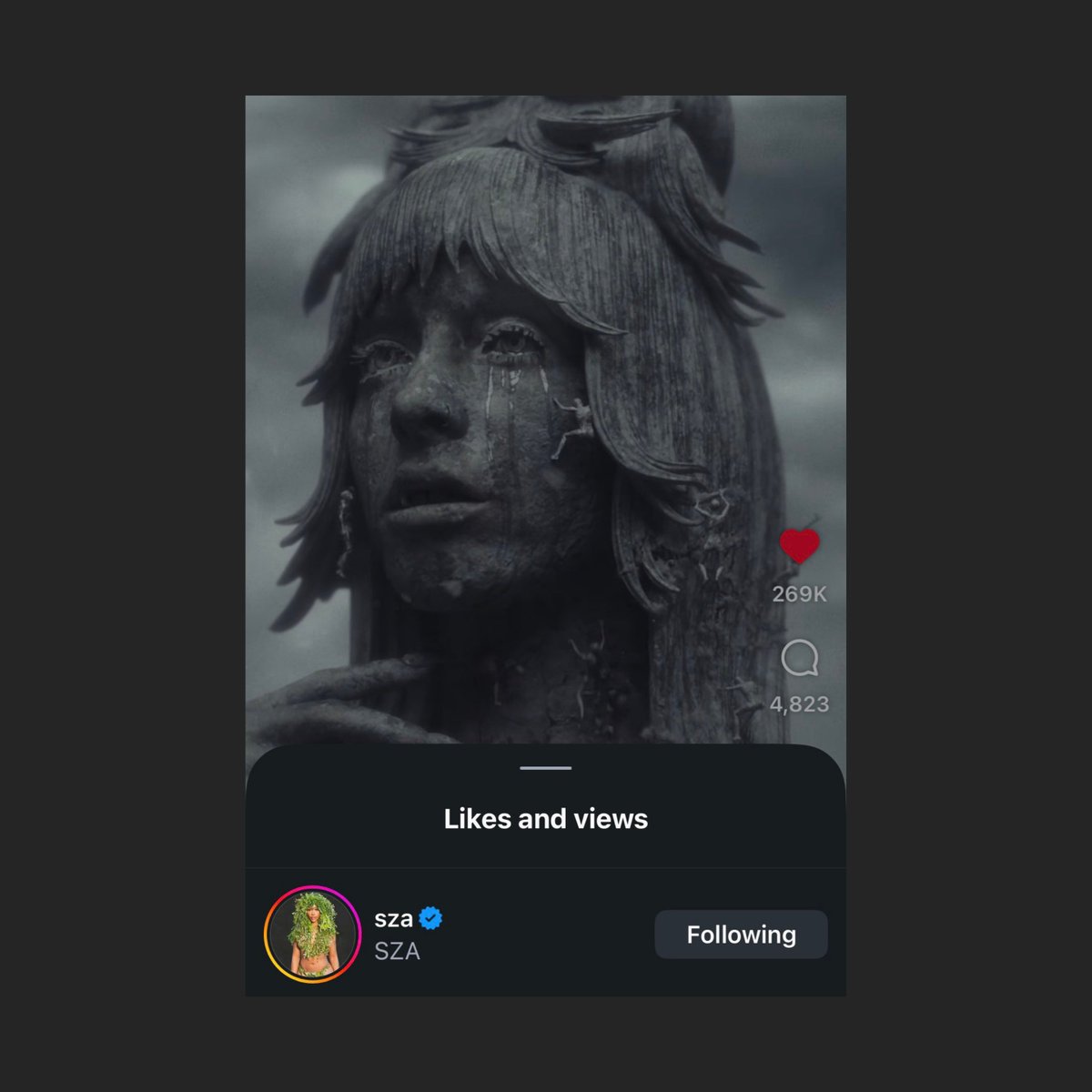 MELANIESBASE's tweet photo. SZA liked Melanie Martinez’s visualizer for “MONOLITH" on Instagram. https://t.co/9gzaNEuaws