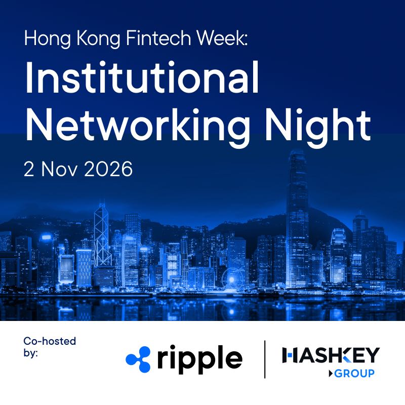 HashKeyGroup's tweet photo. Join HashKey Group and @Ripple during Hong Kong FinTech Week for Institutional Networking Night, an invite-only evening connecting the institutions shaping digital assets in Asia.

📅 2 November | 18:00–21:00 HKT
📍 Hong Kong

🔒 By invite only. RSVP to confirm your spot 👉 https://t.co/LZuISQFiIx