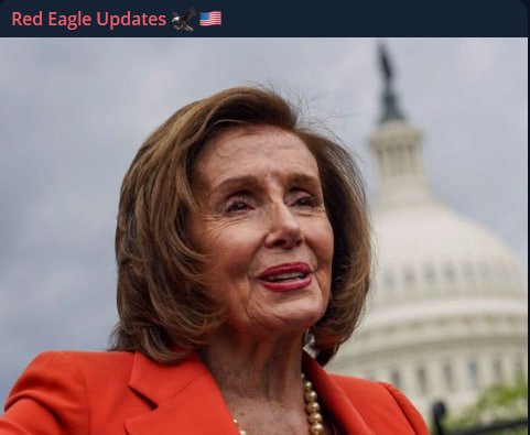 RedEagleUpdates's tweet photo. 🚨BOOM:

Nick Shirley’s team says public records explain Nancy Pelosi’s absence from the House: she spent the last 92 days at the Betty Ford Clinic drying out.

HER KIDS THREATENED TO KEEP HER AWAY FROM HER GRANDCHILDREN UNLESS SHE GOT HELP.

SHE’S RETIRING JANUARY 1ST. AFTER 25 YEARS, HOW LONG DOES SHE STAY SOBER?

(This quote is circulating on social media and linked to Nancy Pelosi , it would be incredible if this brave quote is true)

Do you believe this?

YES or NO?
