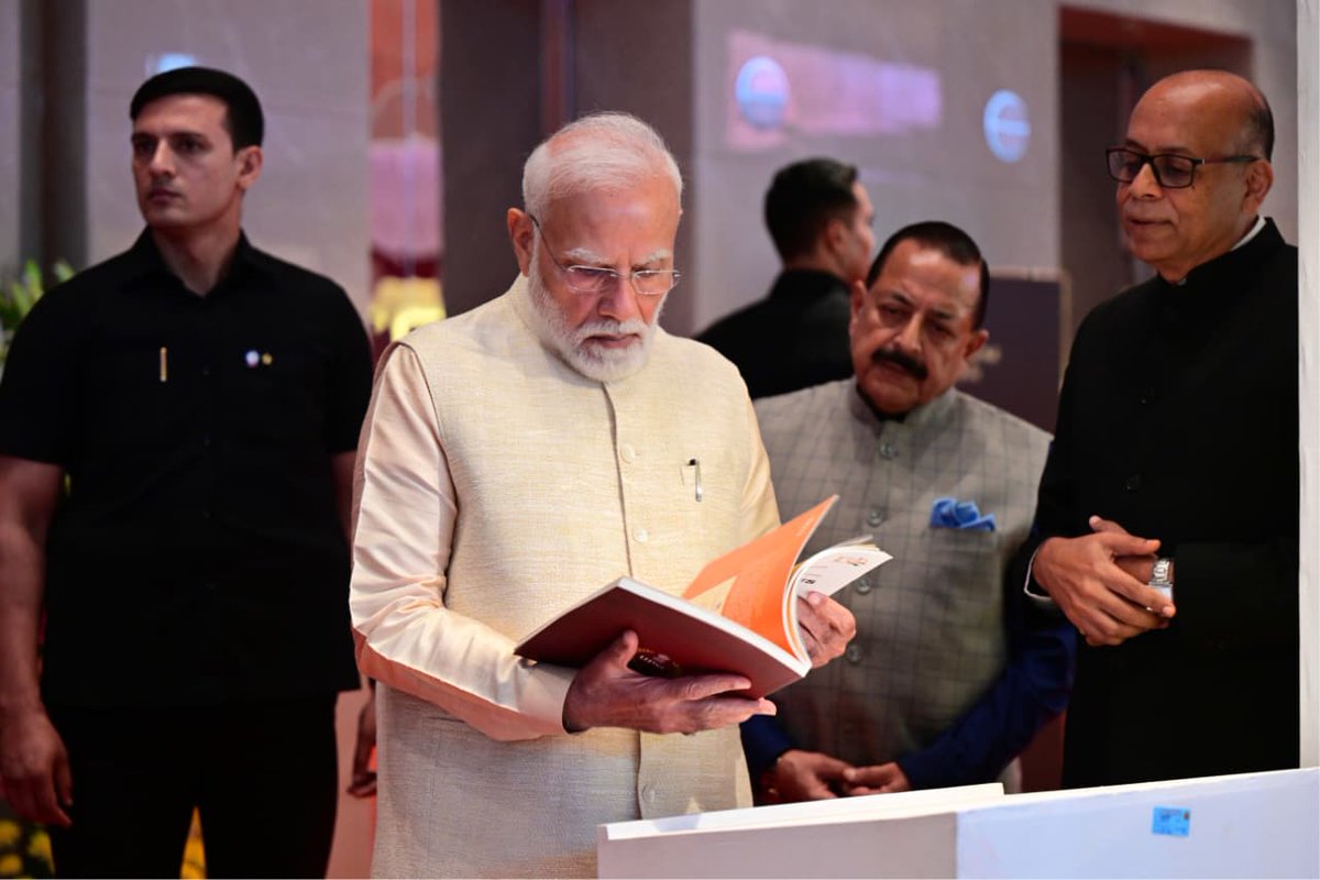 drajaykumar_ias's tweet photo. 100 Milestones. 100 Years. One extraordinary journey
UPSC's special volume capturing 100 milestones from 100 years of its journey
A special moment from the Centenary Celebrations on 1 October 2026, as Hon. PM browsed the book with keen interest.
A truly memorable collector’s item https://t.co/hjekoObxGw