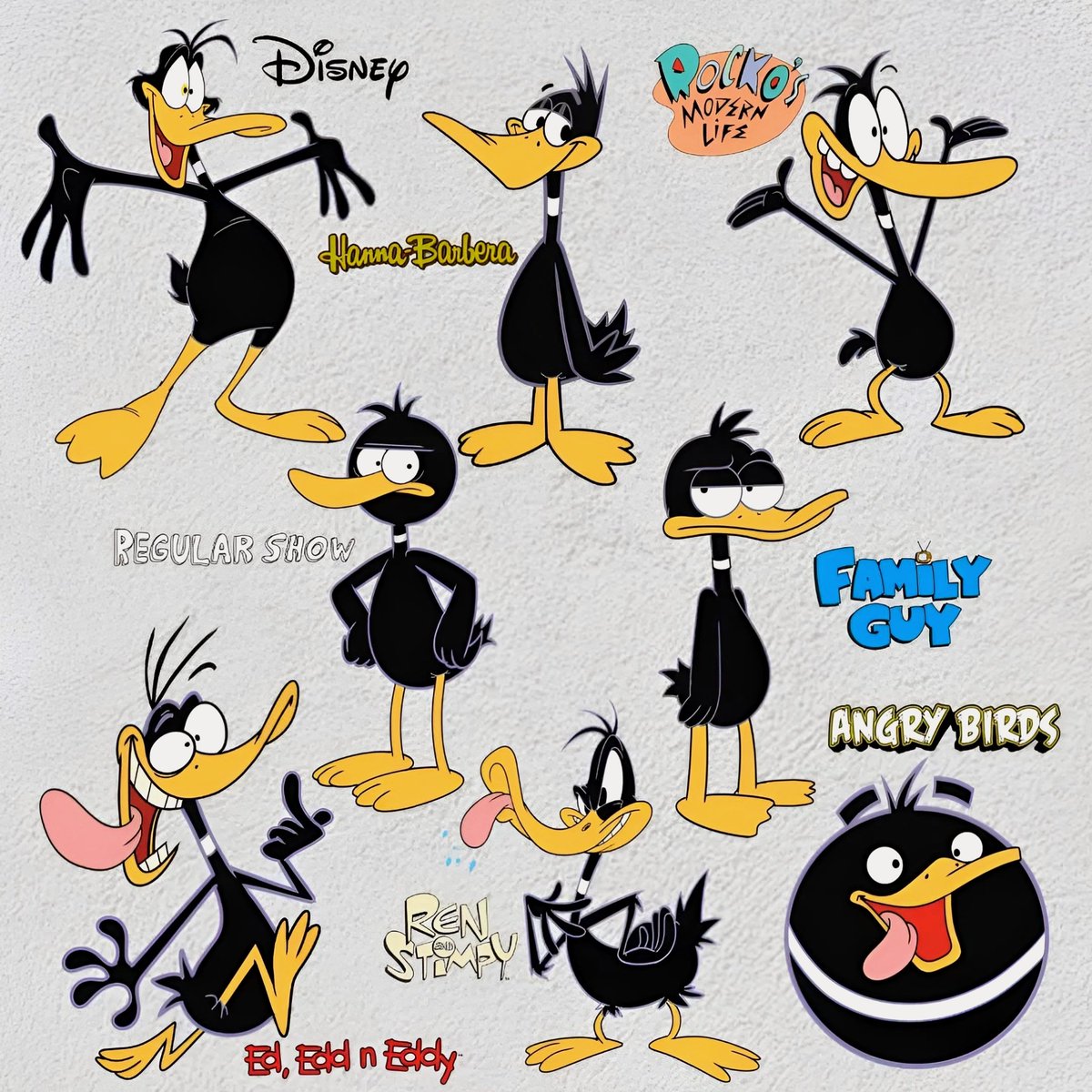 cartoonvibes26's tweet photo. Daffy duck in different cartoon styles 🦆

Art by richietoons 🎨 https://t.co/PBIQcmVJzt