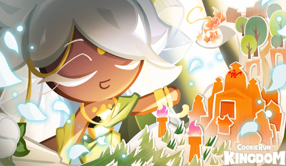 CRKingdomEN's tweet photo. "Say there, little one. Did you come all by yourself? It’s alright—don’t stay alone; come over here and listen along with us!"

In a corner of the plaza, a gentle voice makes passersby stop in their tracks.
Come and discover a page of ancient history shared by Mogra Cookie! 📜

#CookieRun #CookieRunKingdom
