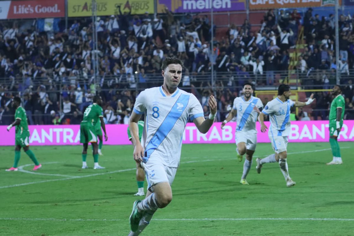 fedefut_oficial's tweet photo. ⏱️ ⏱️𝗠𝗜𝗡’96  •  Liga de Naciones de Concacaf 

Goooool de la Selección #8 Evans
🇬🇹Guatemala (1) 🆚 (0) Surinam🇸🇷

🏟️Manuel Felipe Carrera
📺Fox

#ModoSelección #VamosGuate 💙⚽️🇬🇹💪 https://t.co/PtBVFhrh3g