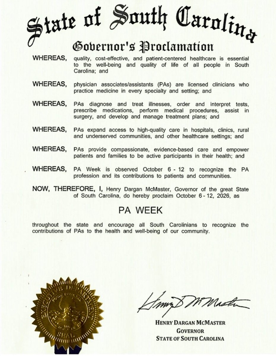 PAsofSC's tweet photo. Join us in celebrating PA week! https://t.co/meHt4fTyKl