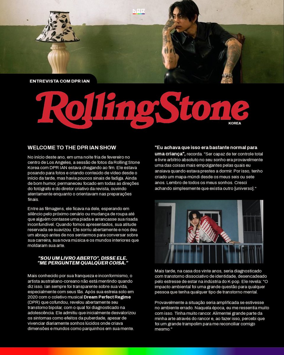 DreamersBrasil_'s tweet photo. Na sua reveladora entrevista para a Rolling Stone Korea, @dprian abriu o coração sobre como sua arte sempre foi a válvula de escape para suas batalhas internas.
Confira a entrevista completa traduzida! Já salva o post pra não perder e ler com calma depois. 🖤
#dprian #dpr https://t.co/tyg04fPDbD