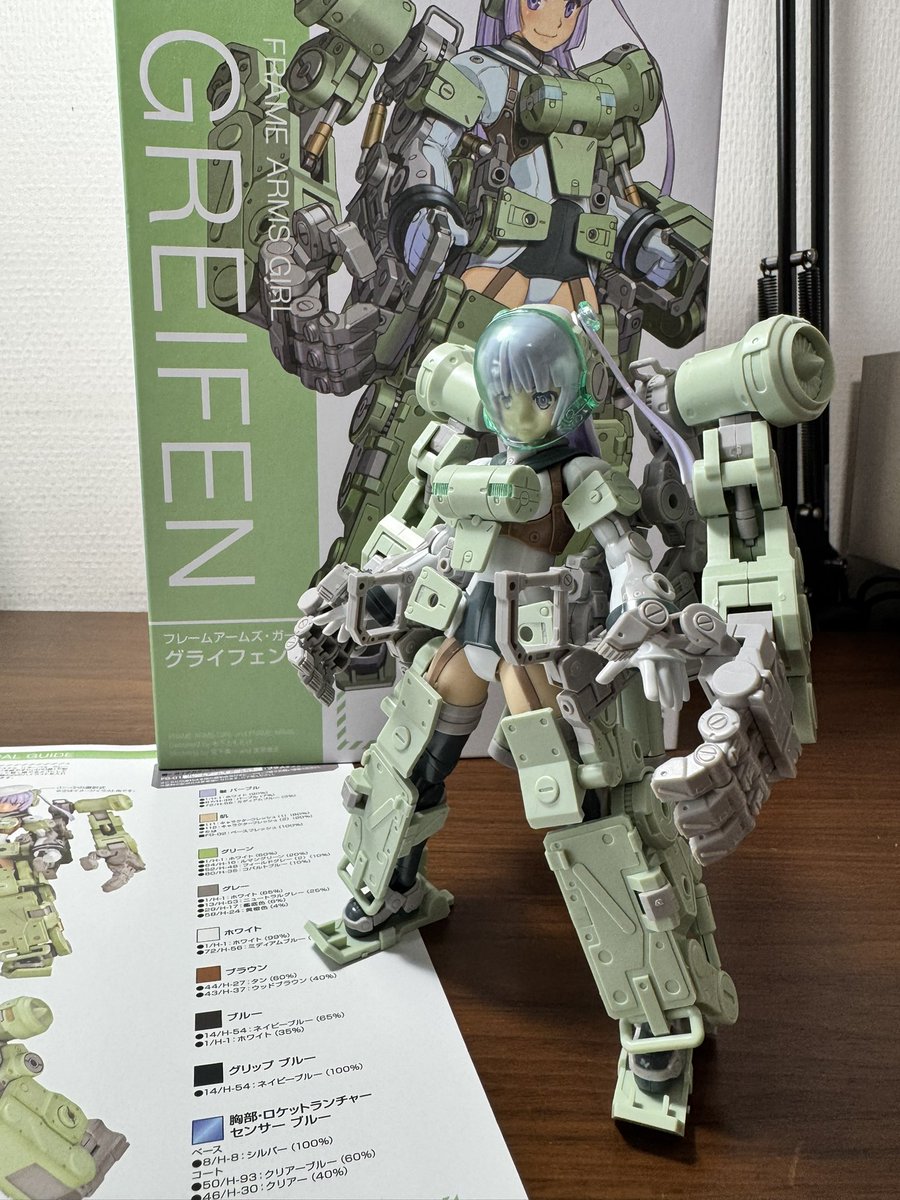 MBW_models's tweet photo. おそようございます

今朝は、家族が出払った静かなリビングで、無心でパチ組みしてました

ちょっと時間がかかりましたが…グライフェンちゃん完成しました👍

やっぱりこの無骨な感じがたまらんですね✨ https://t.co/17aQ1CDYSU