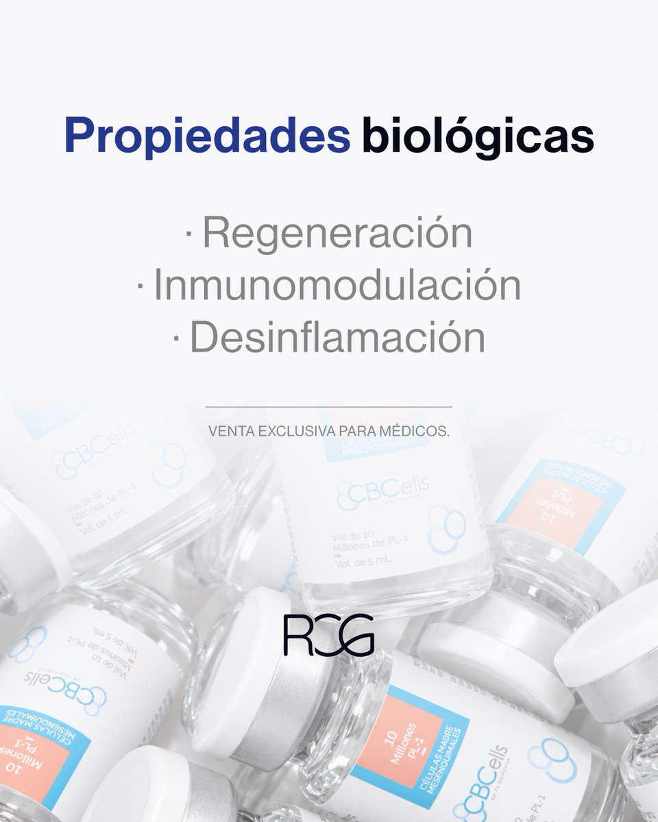 RCGmexico's tweet photo. Exclusivo para profesionales de la salud.

🔬 Conoce más sobre las Células Troncales Mesenquimales y los aspectos técnicos que acompañan su uso en la práctica médica.

Consulta información y disponibilidad con nuestro equipo.
https://t.co/xQAmm5zLC2 https://t.co/8ho12ePDAH