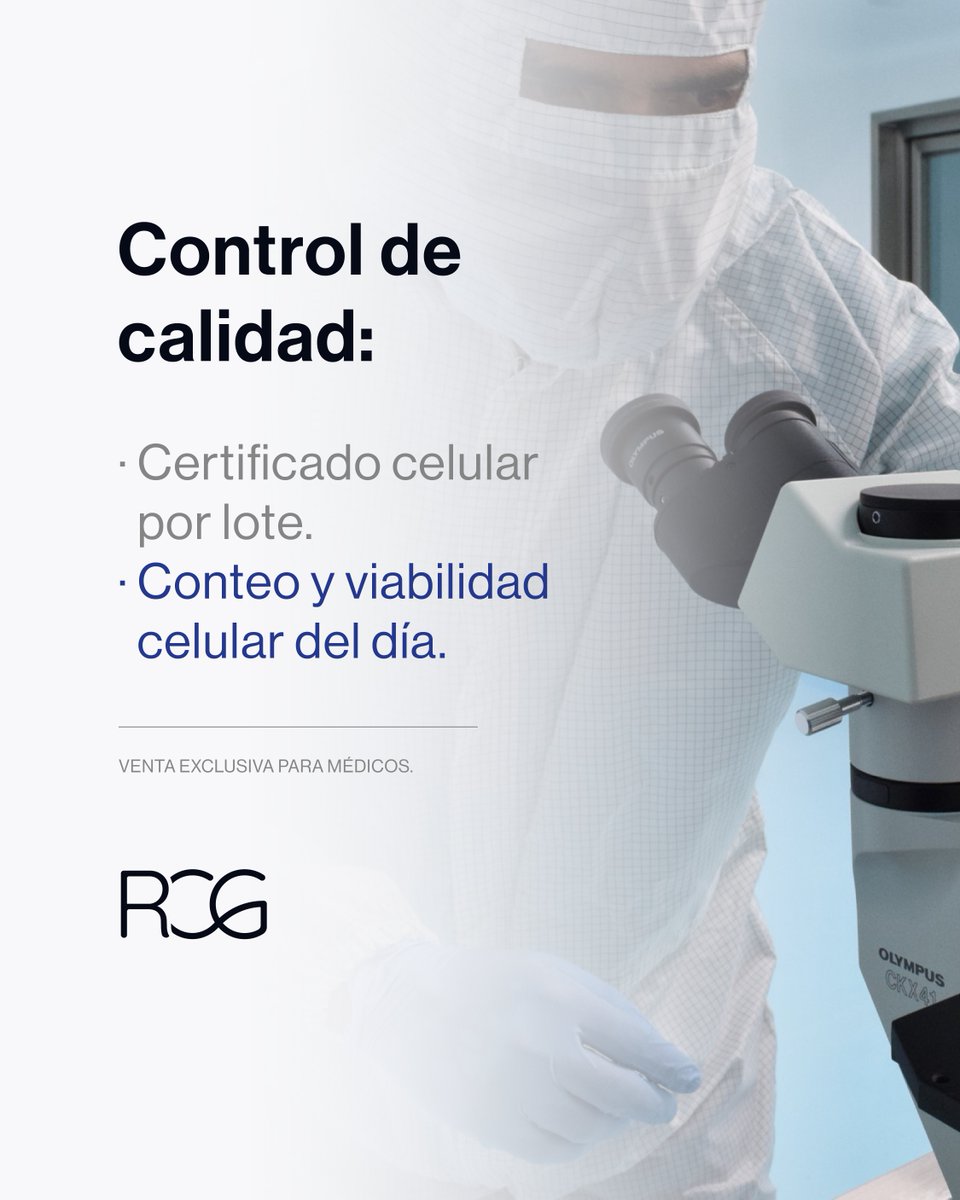 RCGmexico's tweet photo. Exclusivo para profesionales de la salud.

🔬 Conoce más sobre las Células Troncales Mesenquimales y los aspectos técnicos que acompañan su uso en la práctica médica.

Consulta información y disponibilidad con nuestro equipo.
https://t.co/xQAmm5zLC2 https://t.co/8ho12ePDAH