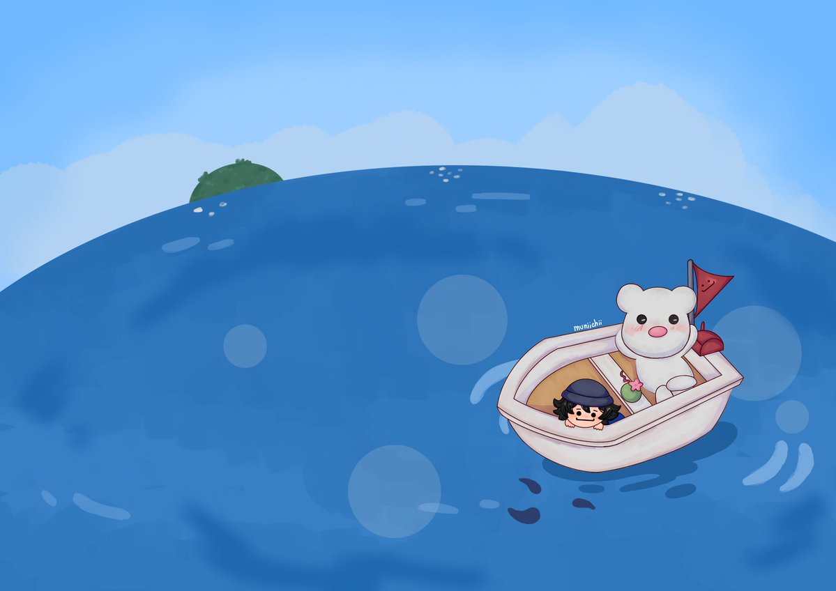 muniichii's tweet photo. Día 5 #Quacktober #quackityfanart 
Un poco al estilo Animal Crossing 🚢 https://t.co/uA9DIkN957