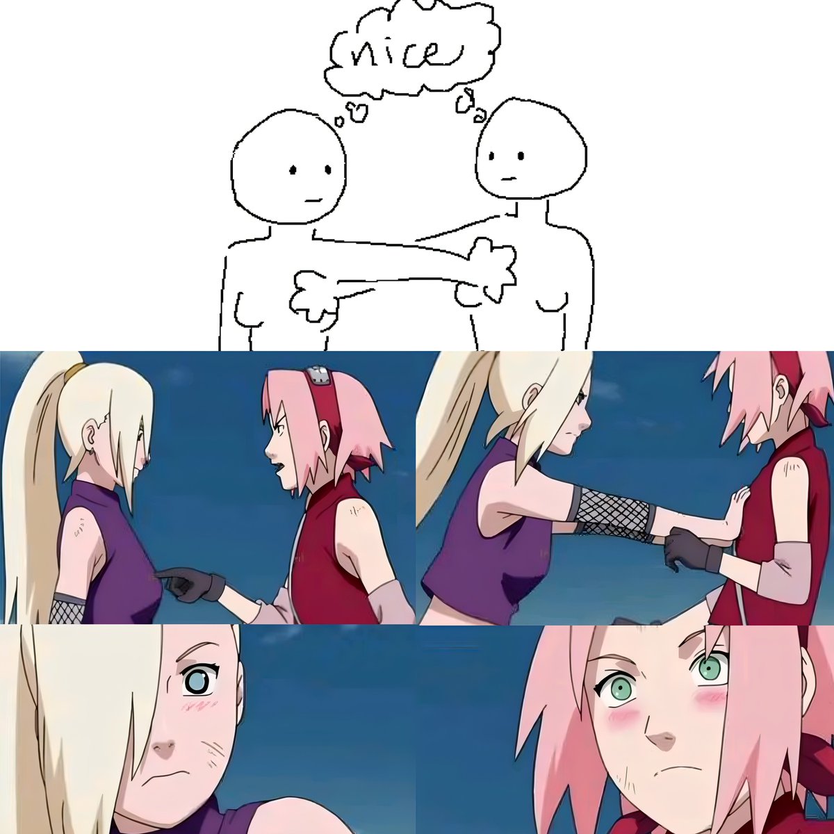 HSakuxheroines's tweet photo. - INO &amp; SAKURA -
Their blushes give them away

#SAKUXHEROINES https://t.co/MJdSzUUfWm