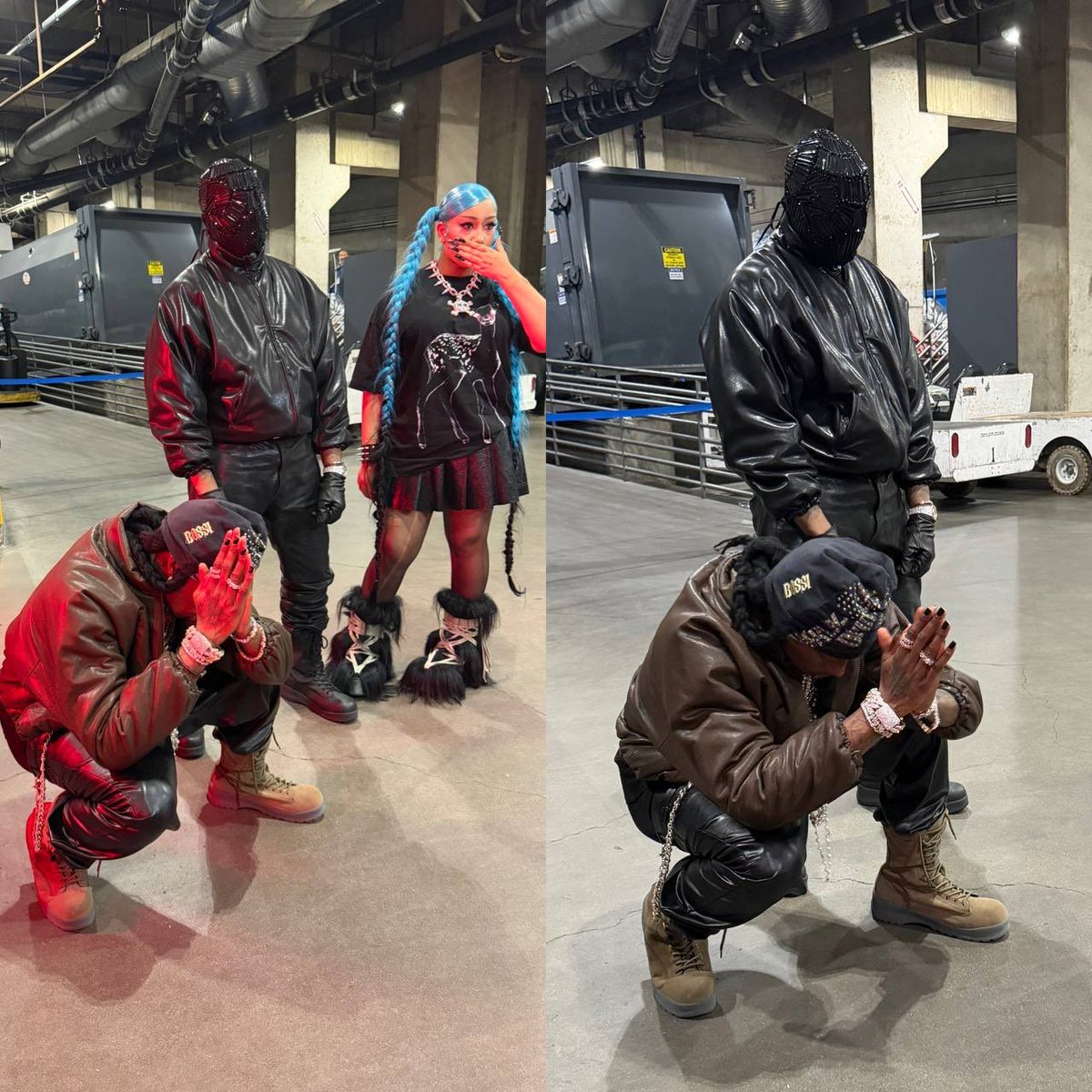 FearedBuck's tweet photo. Playboi Carti wore 3 different head-to-toe Yeezy fits across both days at ComplexCon 🔥 https://t.co/0J30lE7jp7