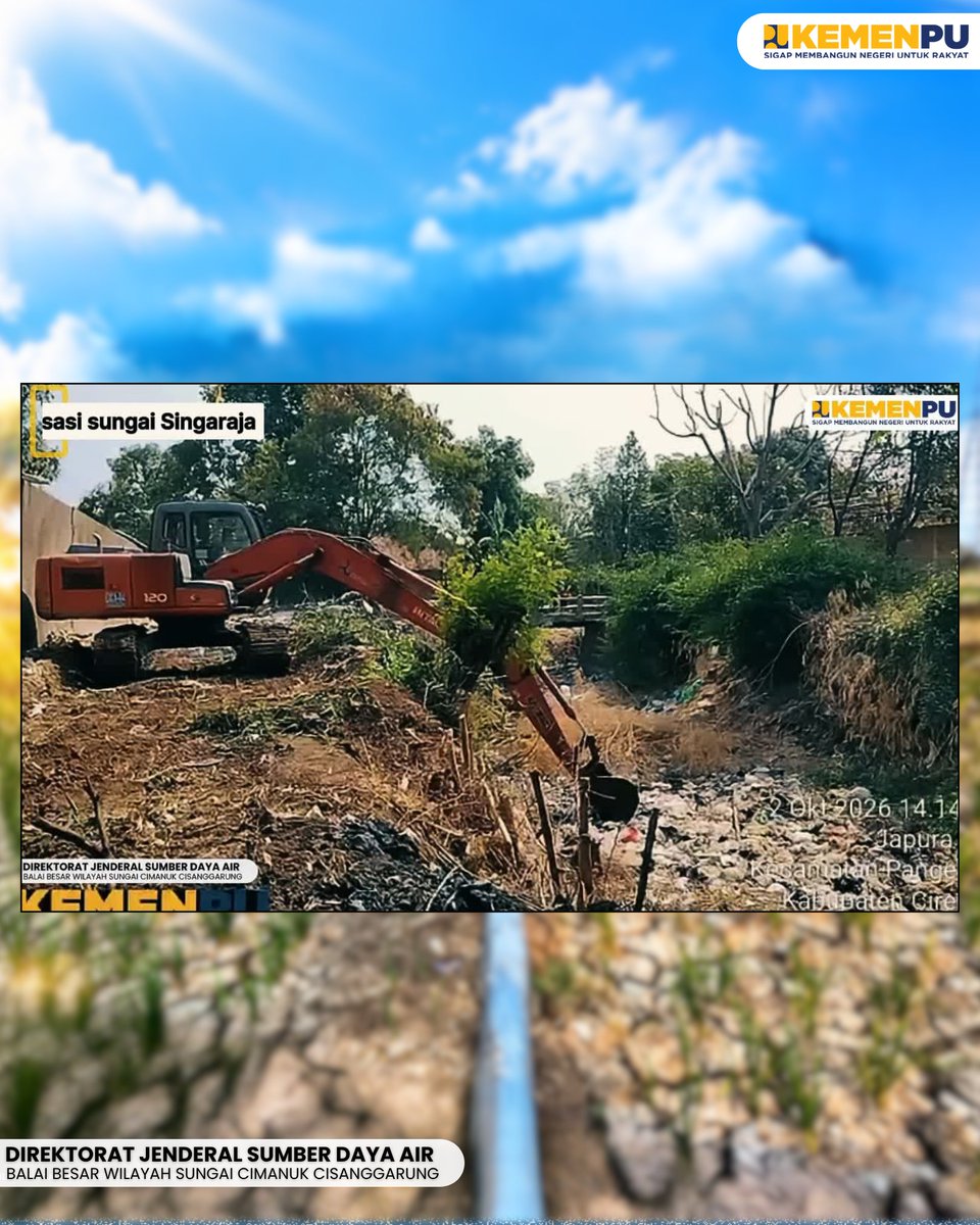 BBWSCimanuk's tweet photo. Penanganan ini membantu sekitar 15 hektare sawah kembali terairi, termasuk melalui suplai sebanyak 15.000 liter air. Yang dikejar bukan hanya air bisa mengalir, 

#sigapmembangunnegeriuntukrakyat
#mengelolaairuntuknegeri
#bersamamenjagaair
#jagaketersediaanair
#bbwscimancis https://t.co/LZBlJNao72