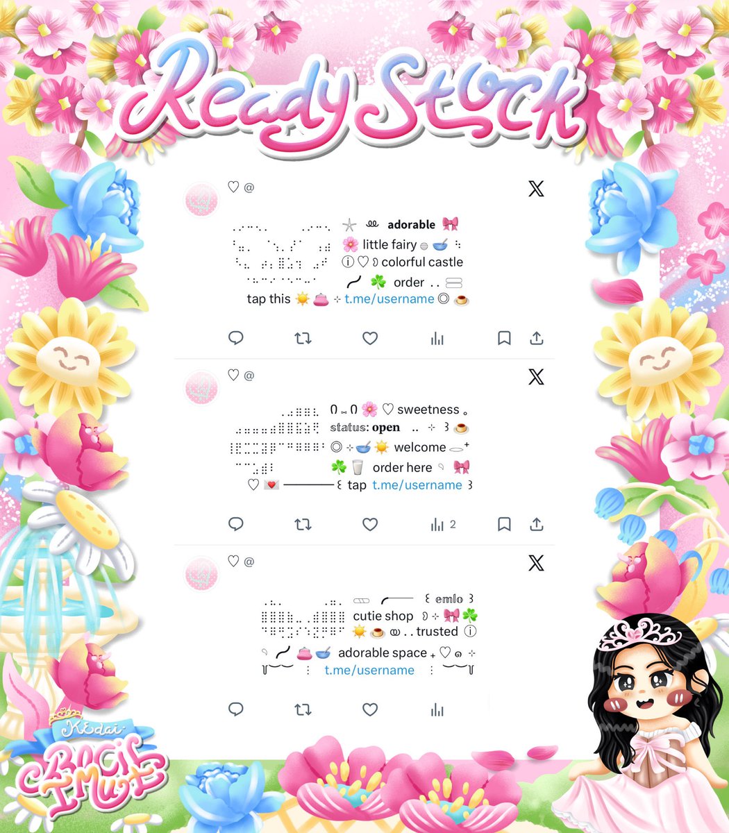 umbqi's tweet photo. ⠀
Ი ⑅ 🌸 𓄹 help retweet?  tysm ☀️ ❀

🐰 .. ◎  𖠗 ding —dong ⋮⋮ 🥛☘️ ⊹ .. sobat imut  🎀 ♡ 𓂋  kath bawain wording ready stock 🍮 pinned wording  🥣  dengan harga IDR. 5.500  ˚ 👛 ⊂⊃  go grab yours !  ៶៸  🌱🧁 ୧

𖣠  ⟡  💌  𓄹 #zonauang . . 💭
⠀ https://t.co/h7DRnk2Xov