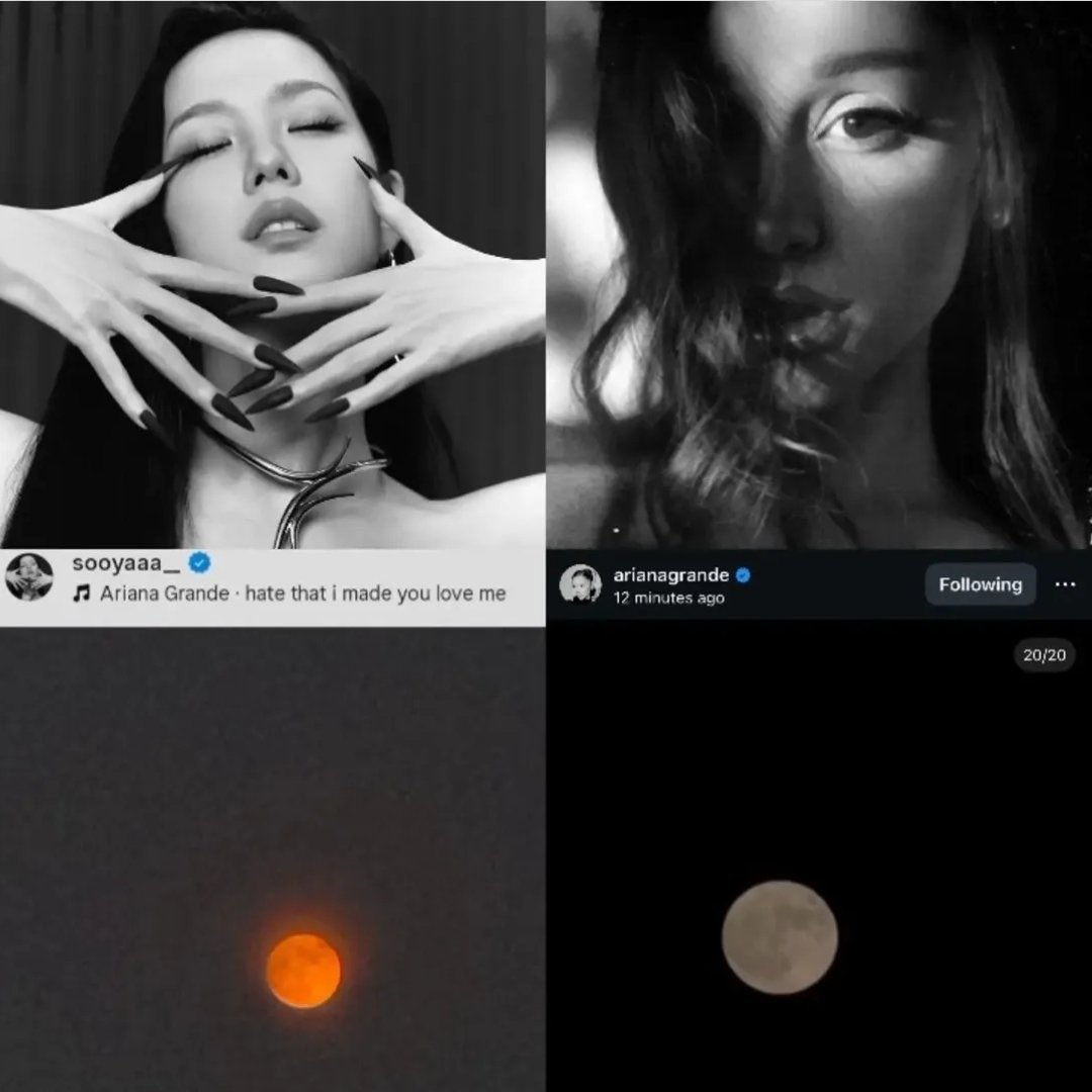 UnbotheredJISOO's tweet photo. There’s definitely ariana feature on JS1 cz ain’t no way https://t.co/8ayFAROv5O