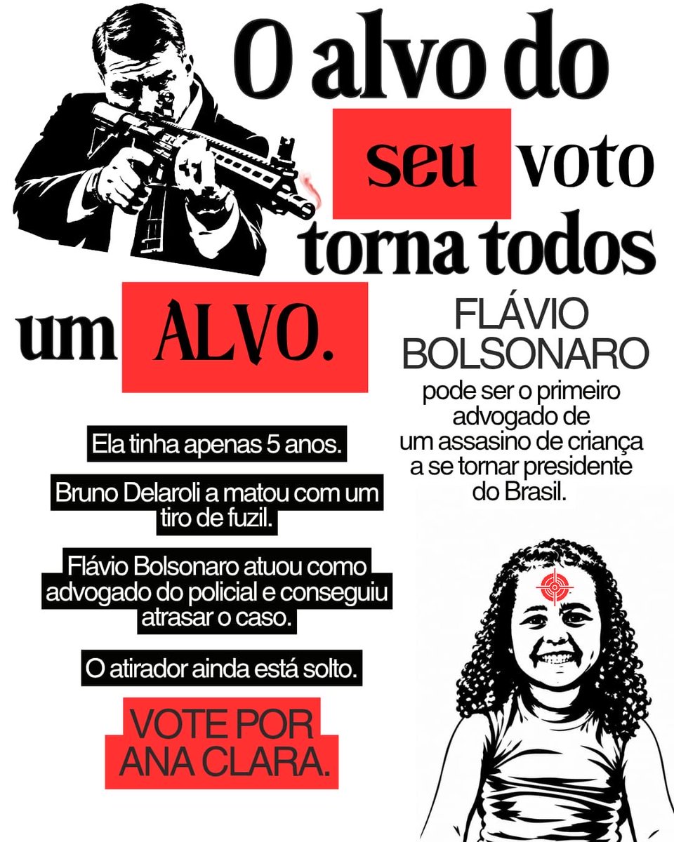 ARMYSCOMOLULA's tweet photo. Uma criança de apenas 5 anos teve sua vida interrompida por um tiro. Hoje foi Ana Clara. Amanhã pode ser você, sua filha, sua irmã ou alguém que você ama.
Vote consciente. 

#ArmysNasUrnas 
#Armyscomlula https://t.co/j4sV2yedhF
