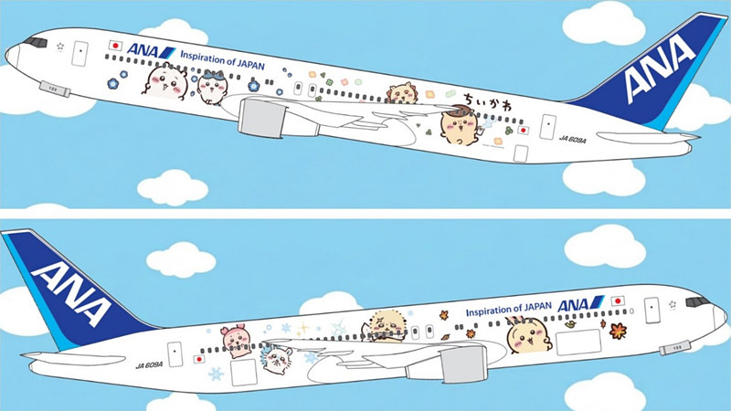 travelwatch_jp's tweet photo. ANA「ちいかわジェット」10月19日就航決定。初便は羽田～長崎線、国内線搭乗でコラボパスポートケース当たる https://t.co/DLGLdecIUz #ちいかわ https://t.co/0FJe9tuIAN