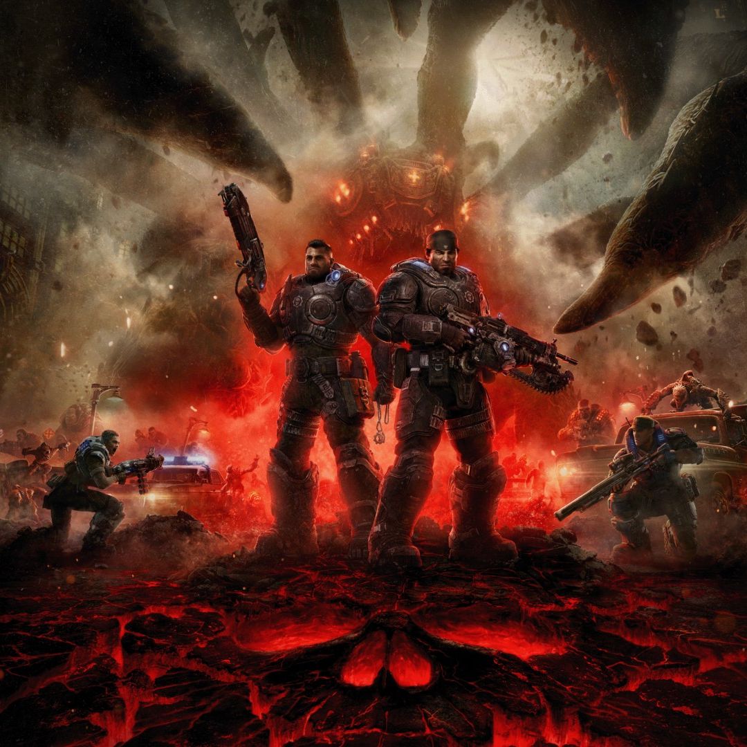 PLEComputers's tweet photo. E-Day is almost upon us. 💀

The Locust are back and the Lancers are revving up. It’s almost time to cause some chaos. 💪

Who’s getting the squad together for Gears of War: E-Day? 🎮 https://t.co/PxLyLMuaxf