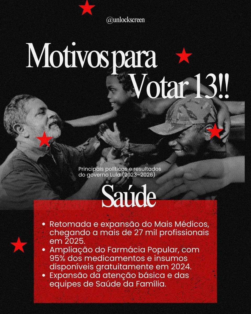 lmsyfanbasebr's tweet photo. Motivos para votar em Lula no segundo turno, dia 25 de outubro ⭐❤️

Usem suas redes sociais, espalhem as informações, cada visualização importa! 

SEGUNDO TURNO É LULA
#FandomsComLula https://t.co/DqnnBiU2UU