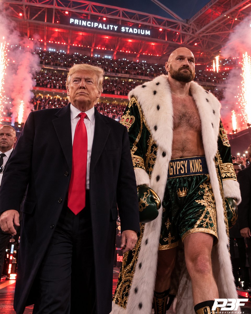 ProBoxingFans's tweet photo. ‼️ Tyson Fury wants Donald Trump to walk him out against Anthony Joshua 👀

#FuryJoshua https://t.co/R7bR2jtQHN