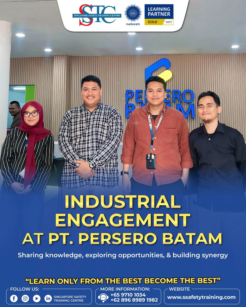 ssafetyraining's tweet photo. SSTC mengucapkan terimakasih kepada PT. Persero Batam atas sambutan hangat dan kesempatan untuk berdiskusi dalam kunjungan kerja sama vendor.

Learn only from the best, Become the best!!

Hubungi kami di
Wa: +62 896-8989-1982

#SafetyTraining #SSTC #SingaporeSafetyTrainingCentre https://t.co/3CrBVlBFE4