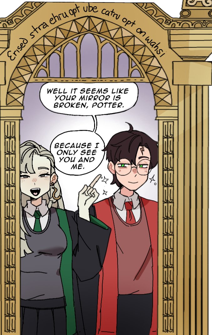 custardseeks's tweet photo. Fem Draco and the mirror of Erised.

What does she mean by that?

Idea by: @moonlightbro
Art by: @custardseeks https://t.co/v8ptFFAiKZ