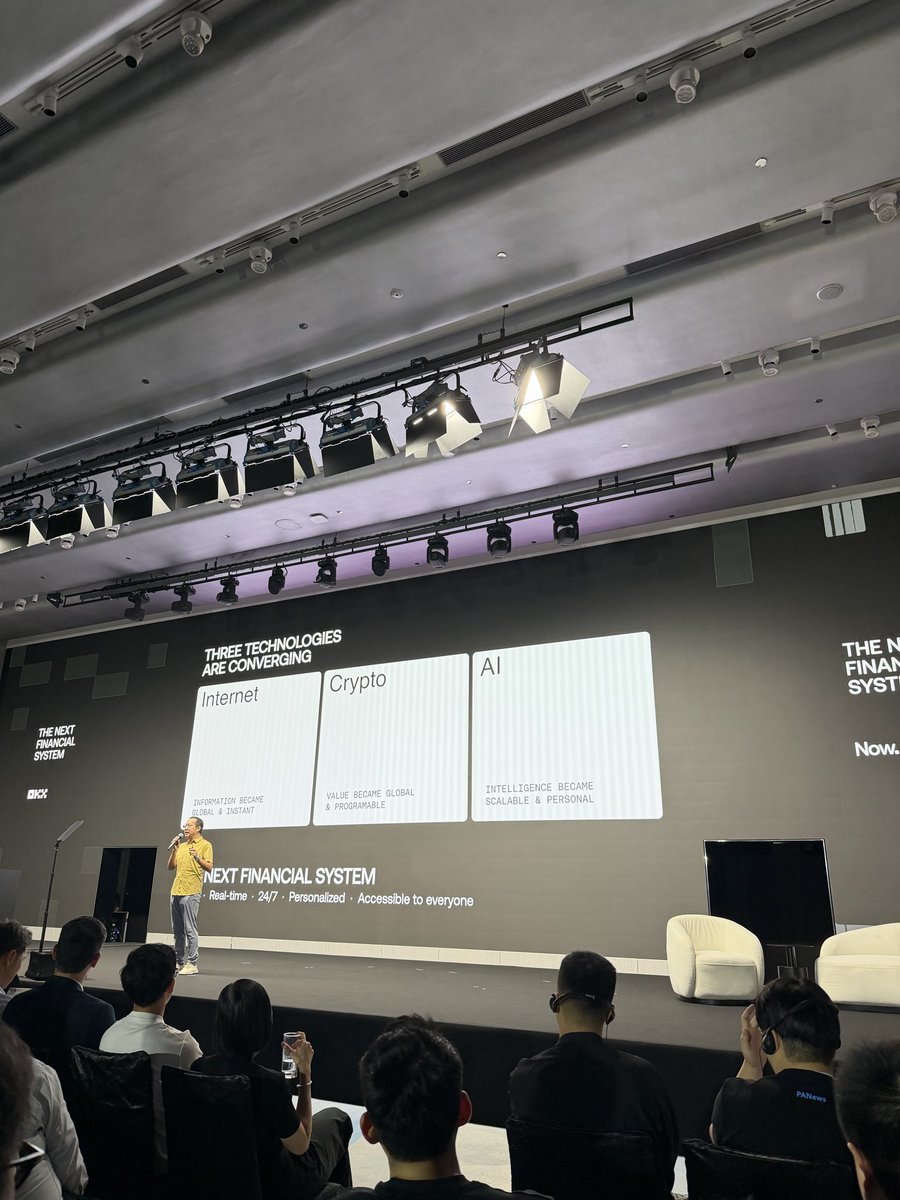 thatismyquant's tweet photo. The future of finance is now.

@okx is not a crypto exchange.
OKX will make finance and money move faster.

@star_okx is sharing his vision.

OKX old friend @VitalikButerin now doing a keynote.

OKX NOW. https://t.co/WavB9JXKeE