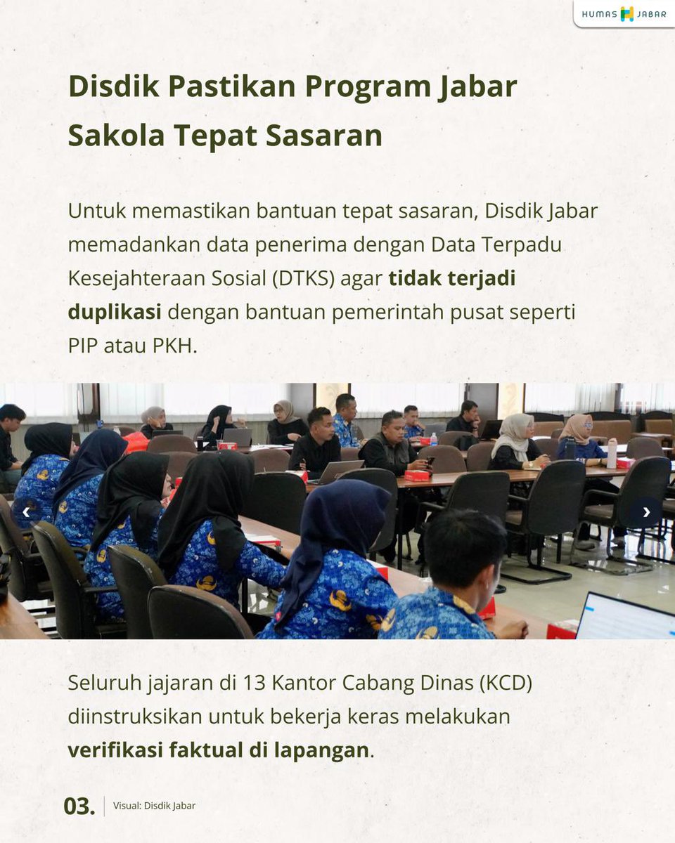 humasjabar's tweet photo. Melalui #JabarSakola , diharapkan tak ada lagi anak yang terhalang biaya untuk bersekolah 🥰

#LemburDiurusKotaDitata #JabarIstimewa #KDMErwan #ProgramJabar https://t.co/XRPHYC9hQT